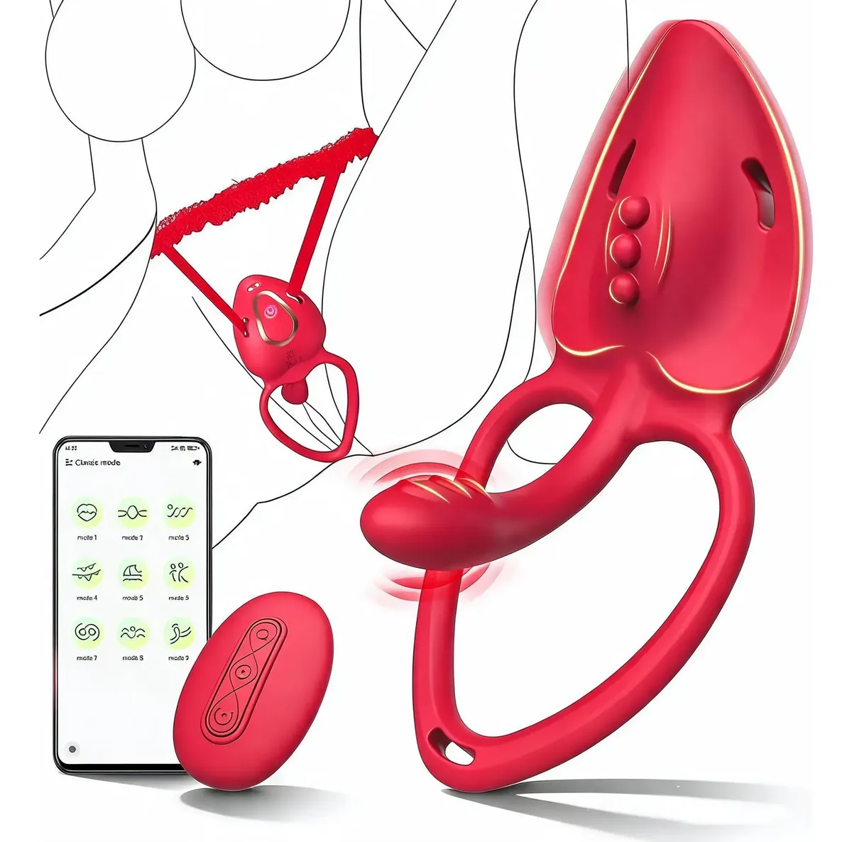 Vibrador Portátil Para Parejas Con Control Remoto